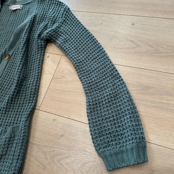 Pink Rose- Green Women's cardigan - Picture 2 of 8